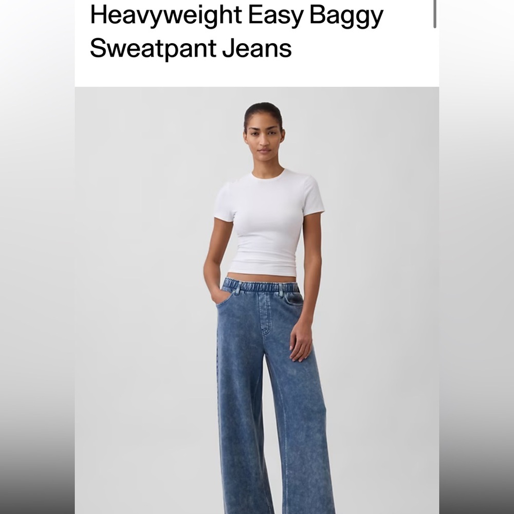 Sweatpants Wide-Leg Washed Blue Jeans for Women